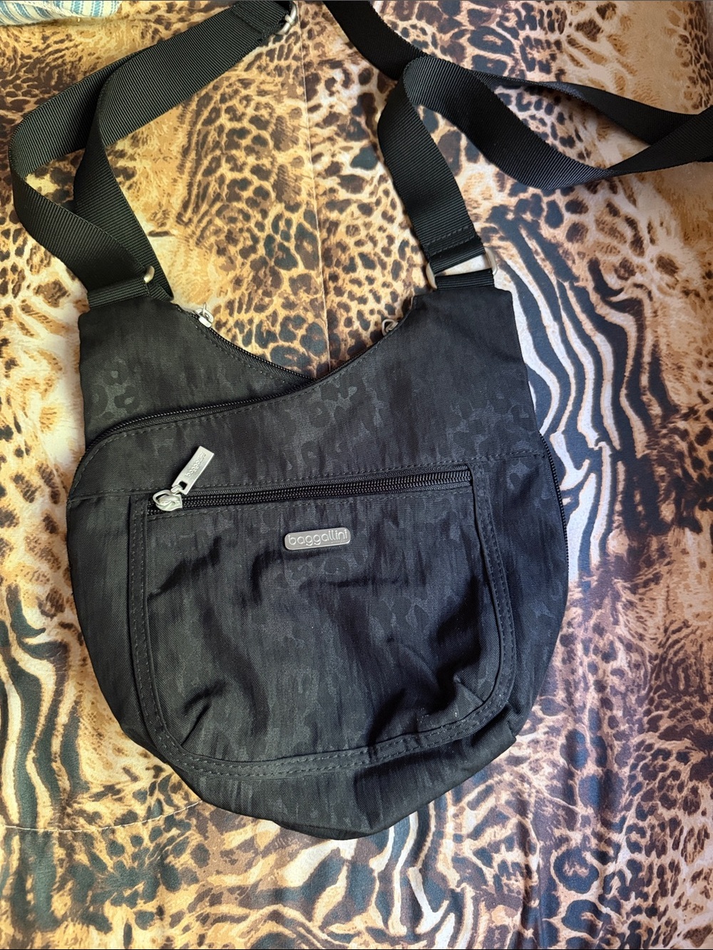 Black Crossbody Sling Bag - Men
